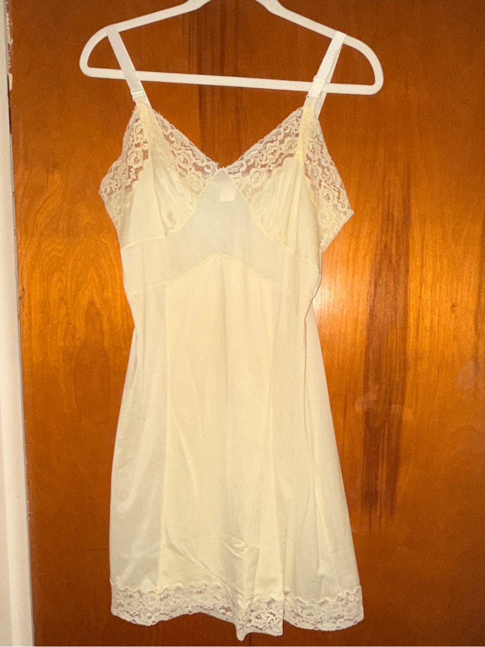 Vintage 1950/1960s Seamprufe Lace-Trim Full Slip Dress Small or Medium -So Good!